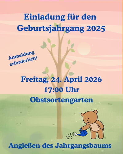 Angie&szlig;en des Jahrgangsbaums 