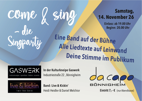 come & sing - die Singparty 