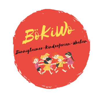 Logo BöKiWo tanzende Kinder Rot