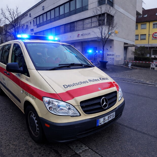 Einsatzfahrzeug DRK B&ouml;nnigheim des Bev&ouml;lkerungsschutz beim Einsatz in Vaihingen/Enz