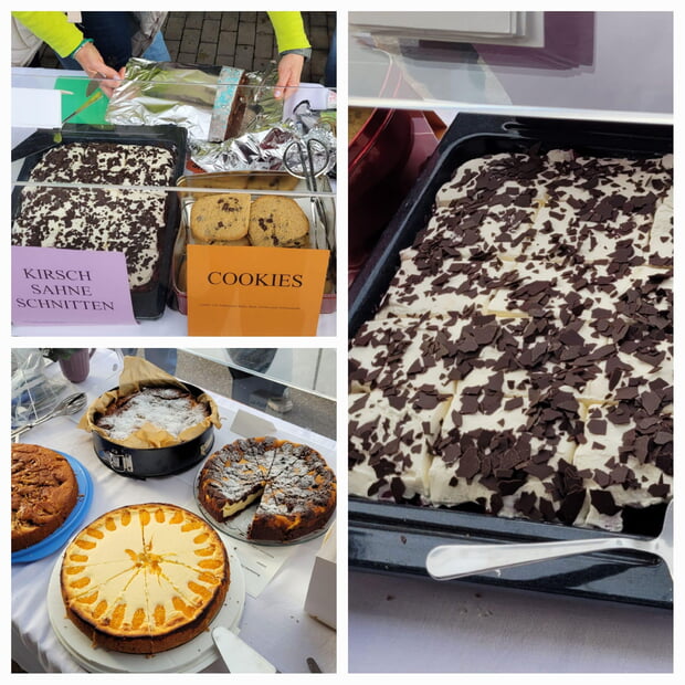 ein reichhaltiges Kuchenangebot