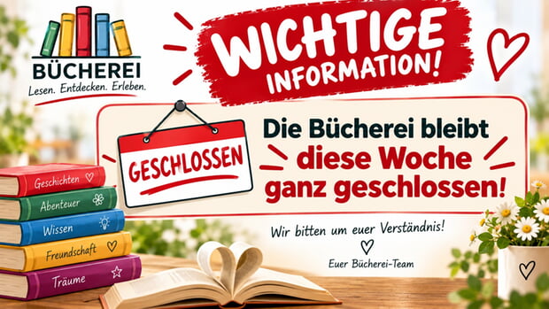 B&uuml;cherei geschlossen