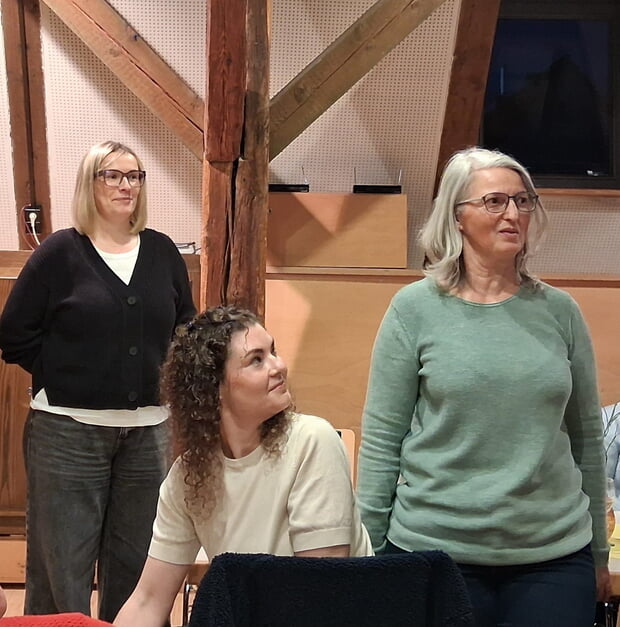 Christiane, Tanja und Melanie bei der Vorstellung als Kandidatinnen f&uuml;r das Gremium