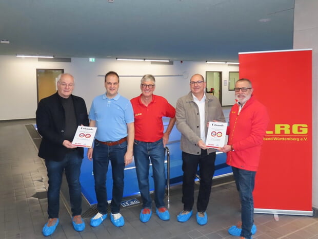 v. l.: Thomas Brinz, Albrecht Dautel, R&uuml;diger Bausch, Uwe Seibold und Ulrich Carle