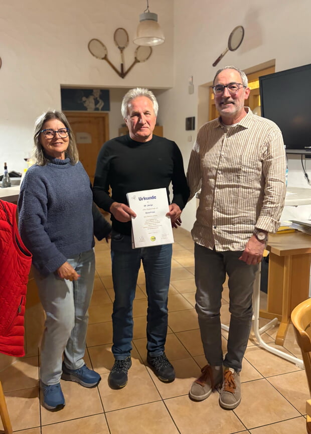Ehrung Horst Frintz f&uuml;r 25 Jahre Mitgliedschaft