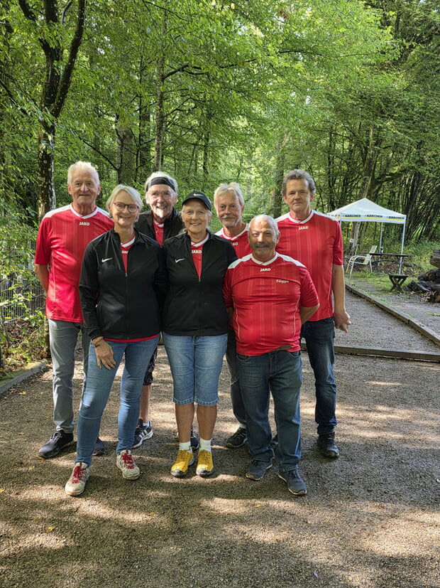 hinten: Rolf Walter, Paul Wurst, Gerhard Heinrich, Manfred Meissner vorne: Vroni Heinrich, Ellen Hagenlocher, Filippo Parasuco