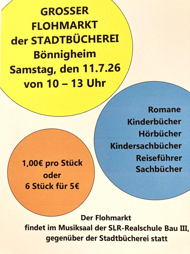 Plakat B&uuml;cherflohmarkt