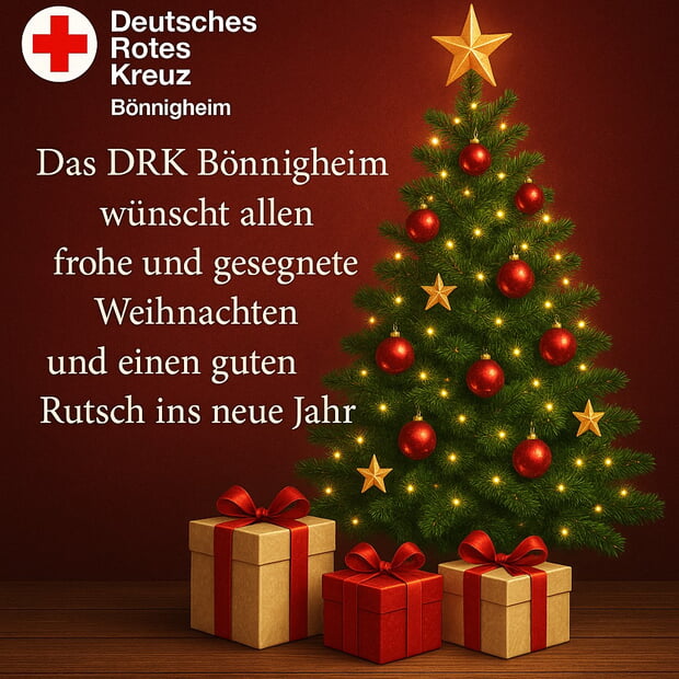 Frohe Weihnachten w&uuml;nscht das DRK B&ouml;nnigheim