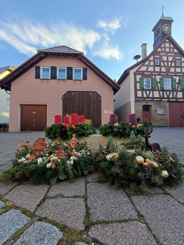 Die vier Spendenkränze - vielen Dank!