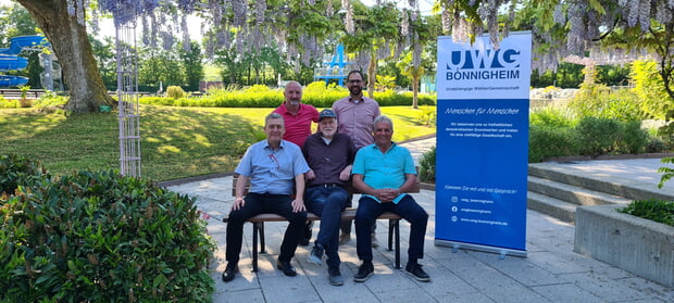 Die UWG Gemeinderäte von links nach rechts: Markus Stahl, Atinojenis Papadopoulos, Dittmar Zäh, Michael Gerdes und Hans-Martin Jäger